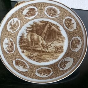 Wallendorf Porcenlain Plate with a Huriting Motif Likely 1960's